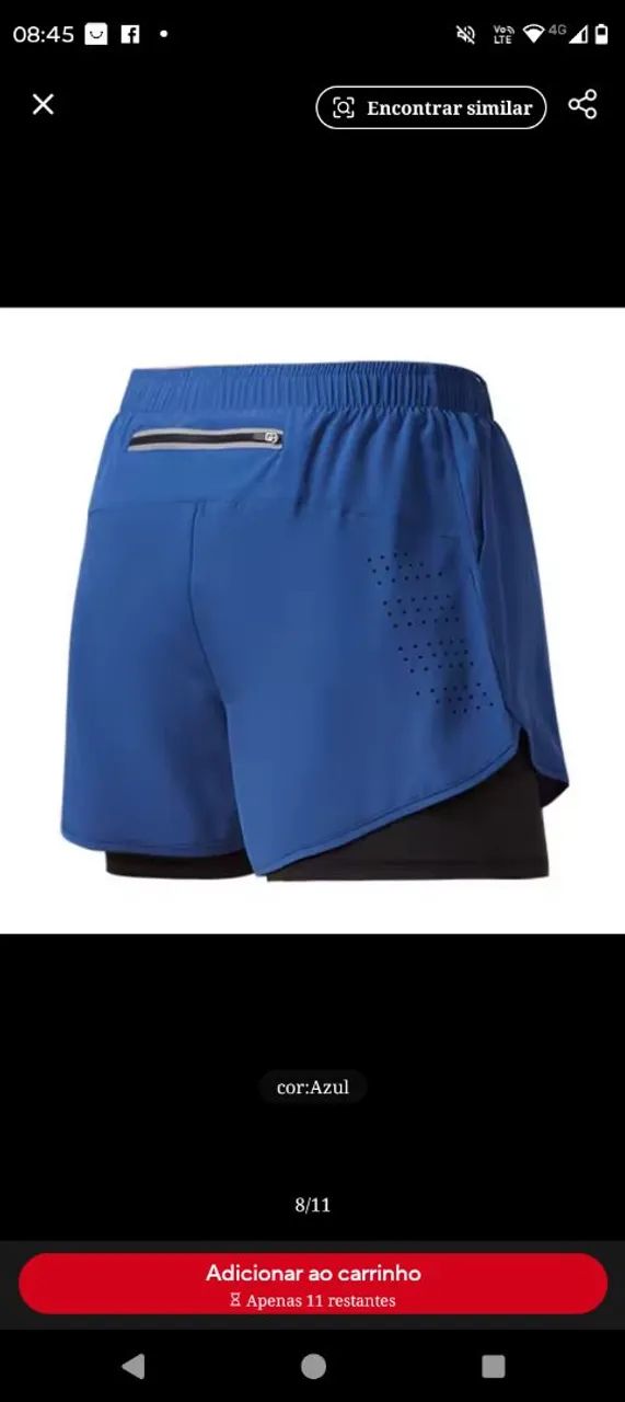 Short de corrida com detalhes refletivos - Foto 3