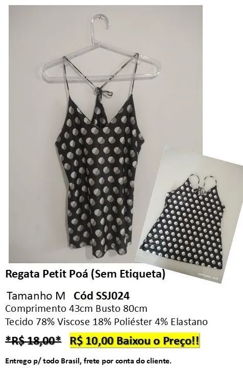 Blusa Alcinhas Poá - Foto 5