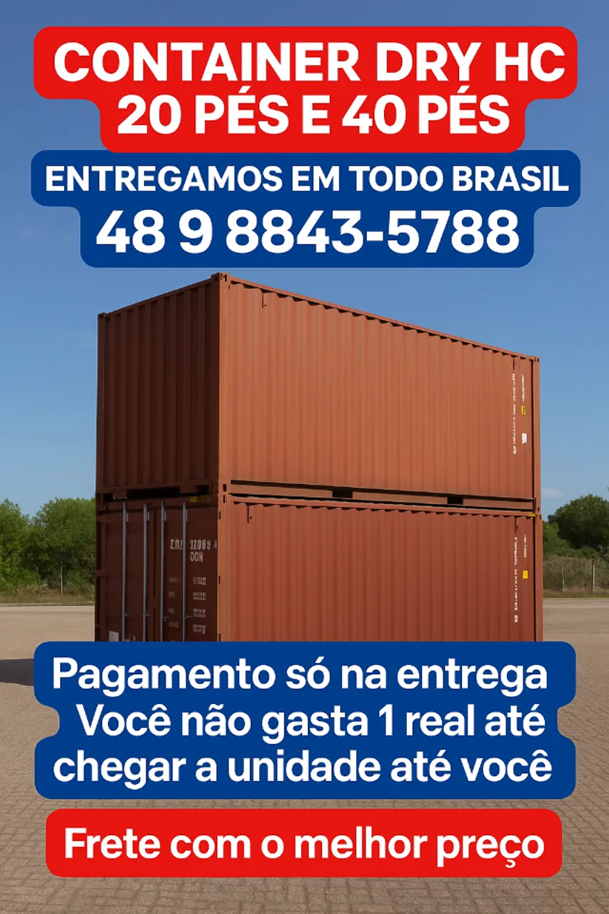 Container DRY HC padrão marítimo