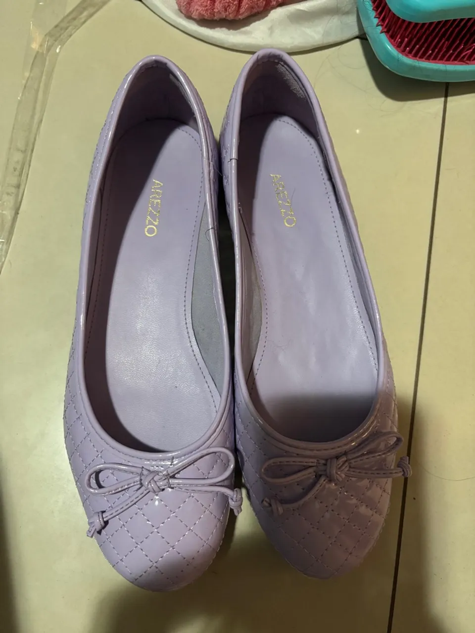 Sapatilha Arezzo Lilás com Detalhe de Laço