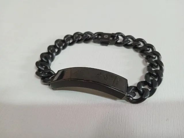 Pulseira Vivara - Aço Preto - 22cm - Foto 2