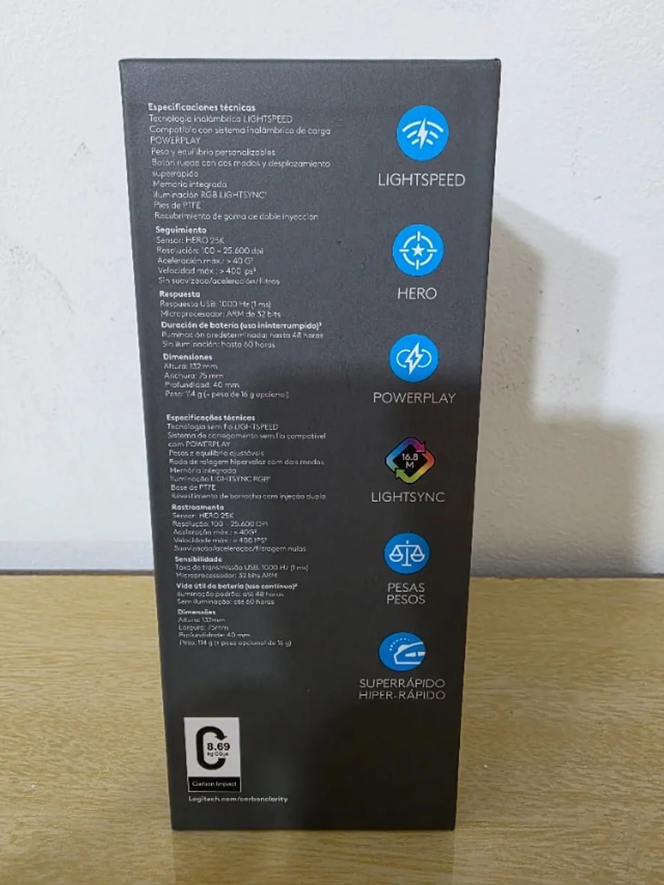 Mouse Gamer Sem Fio Logitech G502 Com Sensor Hero 25k Preto - Foto 2