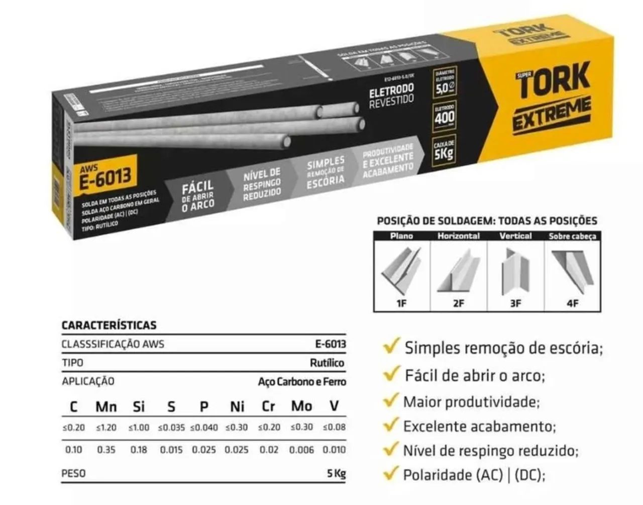 Eletrodo Revestido Tork Extreme 5kg Ótimo custo e benefício - Foto 4