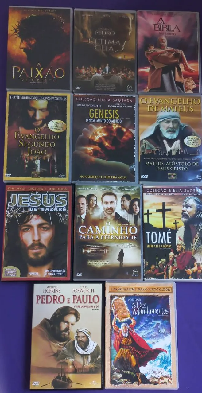 Coleção de filmes religiosos em DVD