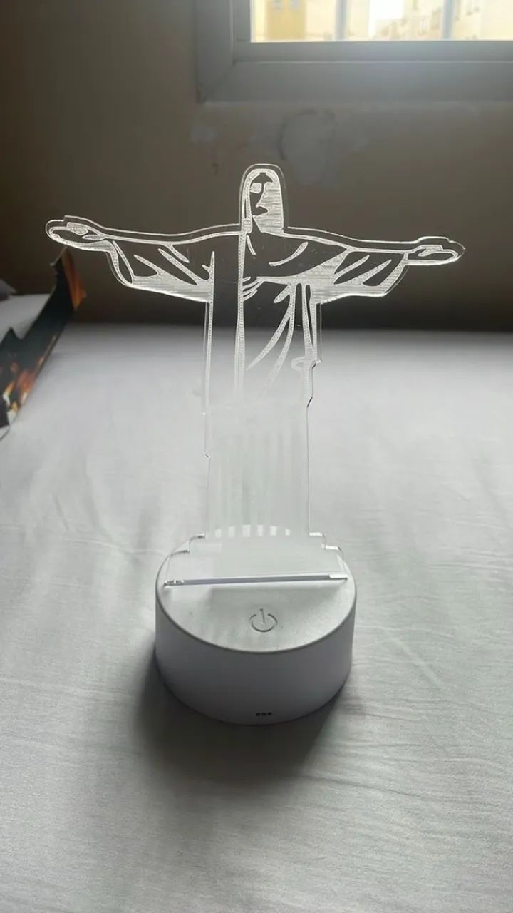 luminária de mesa do cristo redentor