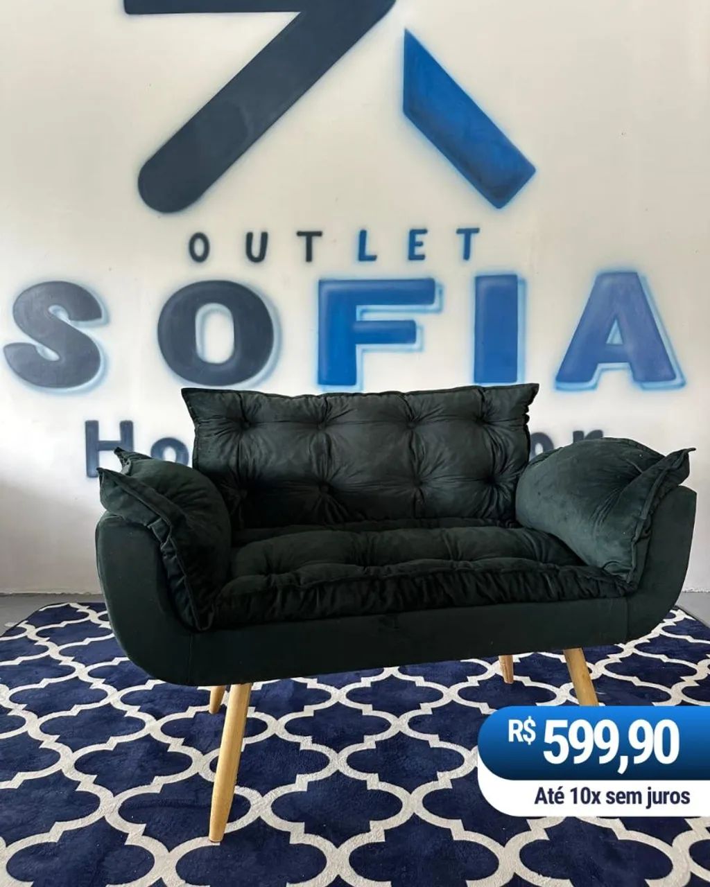 Sofá NAMORADEIRA 2 Lugares  Outlet Sofia - Foto 5