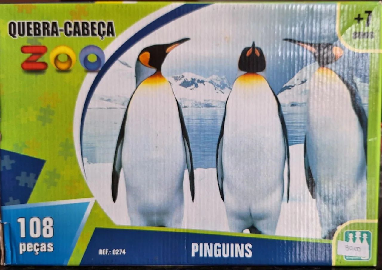 Quebra-cabeça Zoo Pinguins 108 Peças