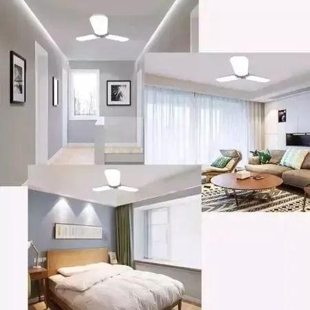 Lâmpada Led Bulbo 3 Pétalas Grande Folhas Dobrável Ajustável - Foto 2