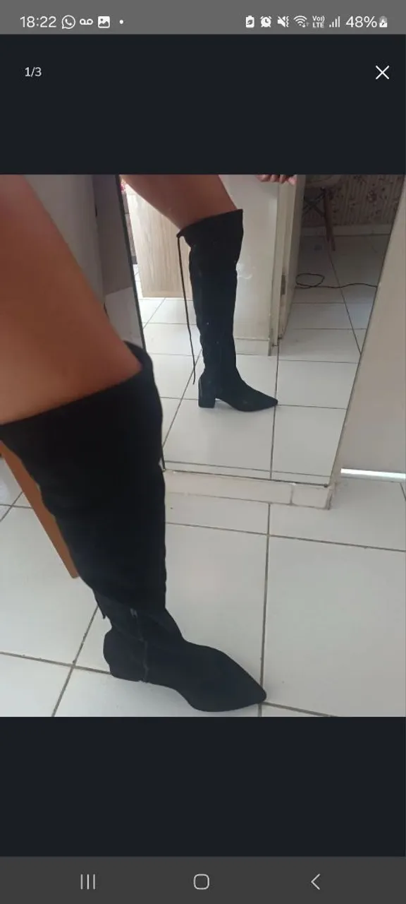 Bota Over The Knee Preta