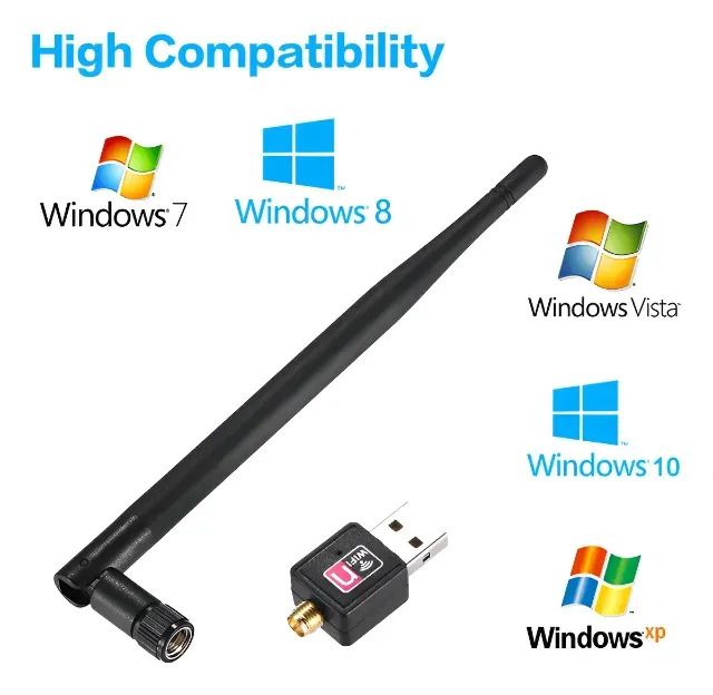 Adaptador Wireless 300mbps Antena Usb 2.0 Wi-fi 2.4ghz