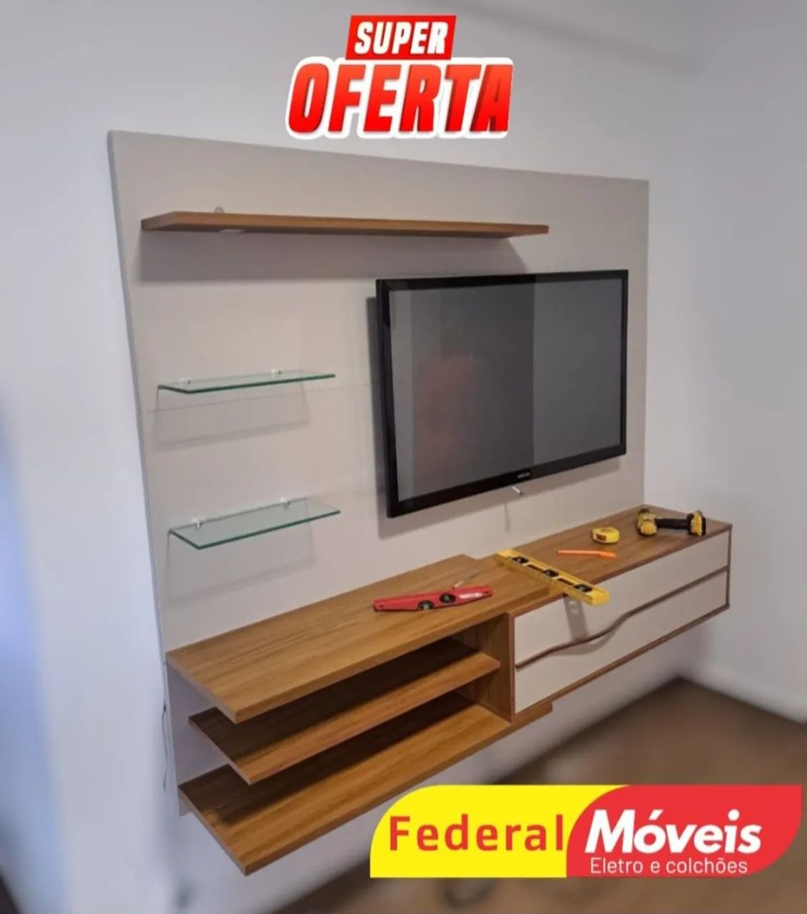 Painel para TV Suspenso - Transforme sua Sala com Estilo!