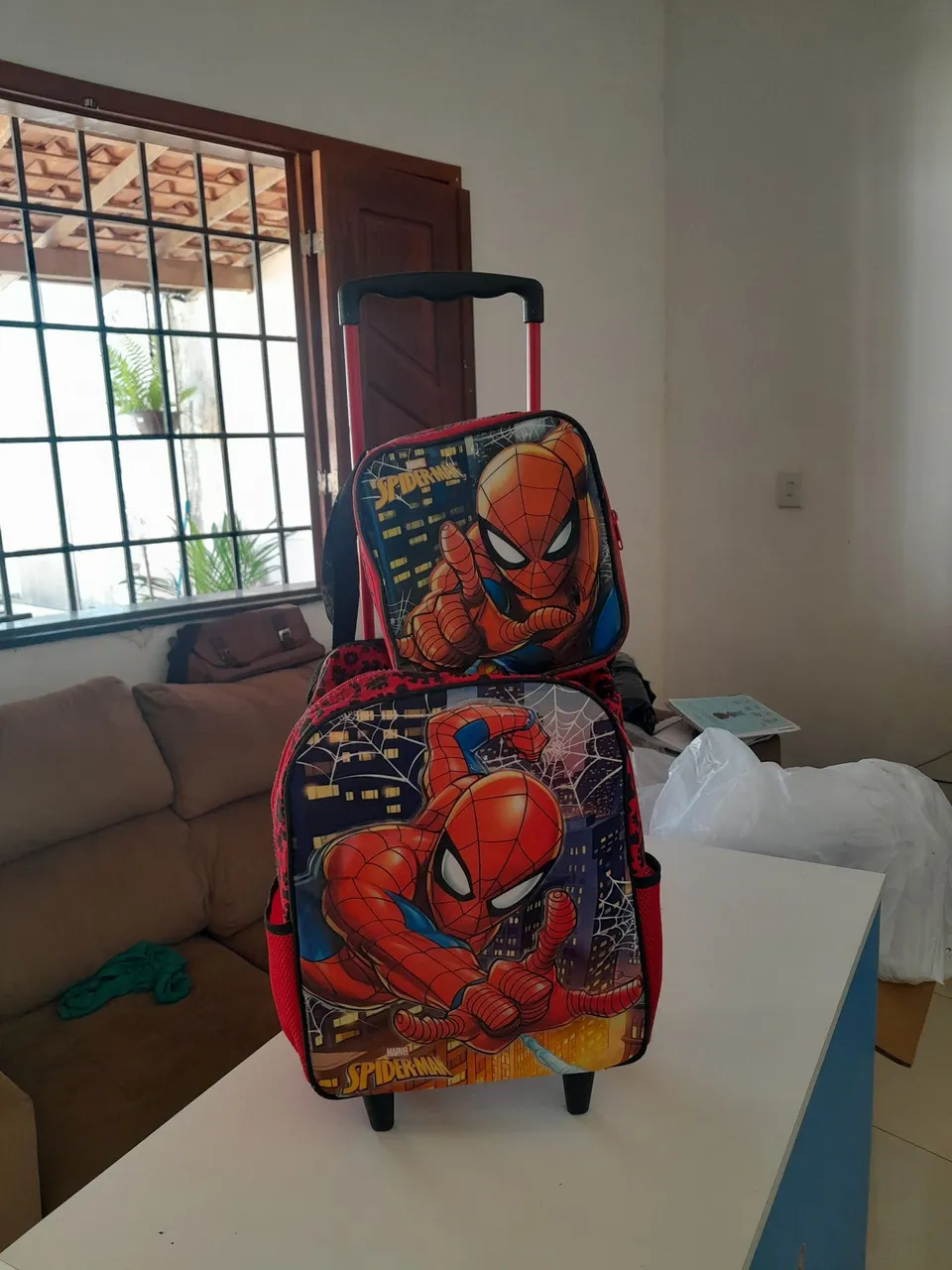 Mochila de rodinhas Homem Aranha