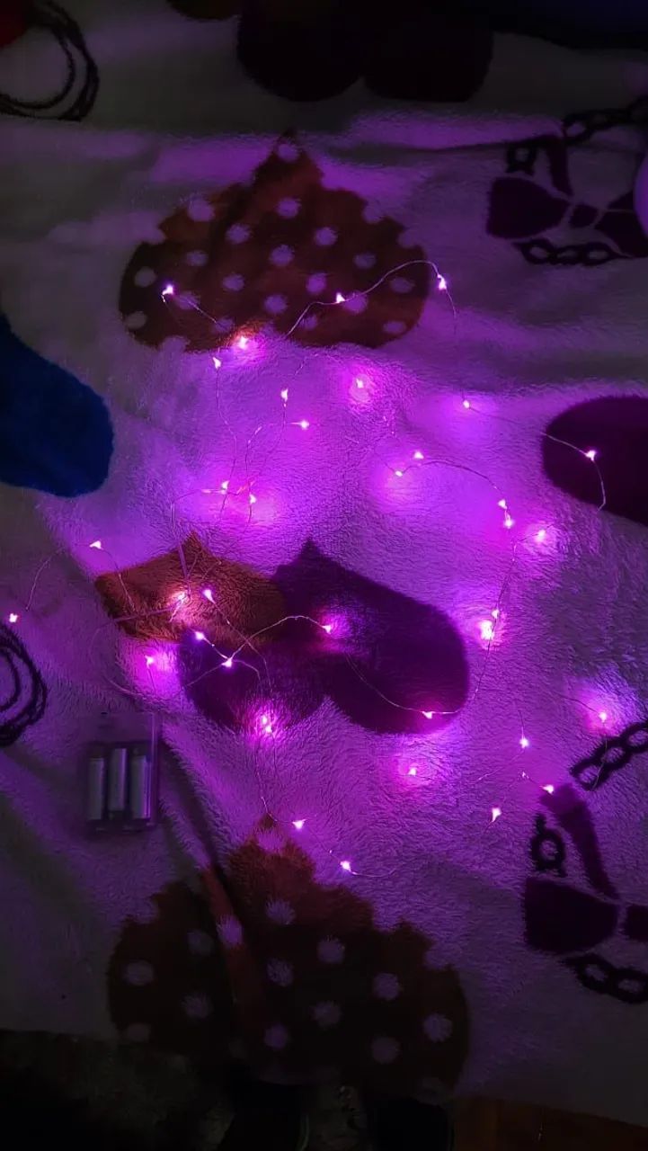 Corda de luz roxa- 2 metros