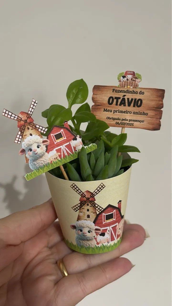 Lembrancinha de suculenta personalizada - Foto 4