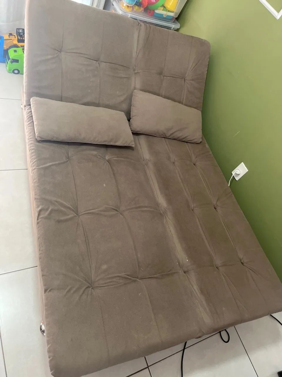 Sofá cama e diva marrom - Foto 3