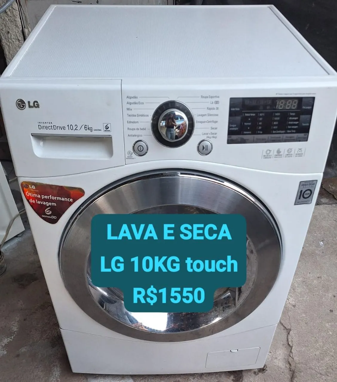 Lava e Seca LG 10kg Touch - R$1550