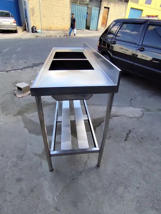 Pia de Inox Dupla - Projeto Personalizado