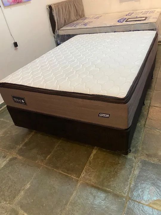 Cama Casal Molas Ensacadas e PILLOW TOP NOVA 10x SEM JUROS no Cartão Entrego<br>