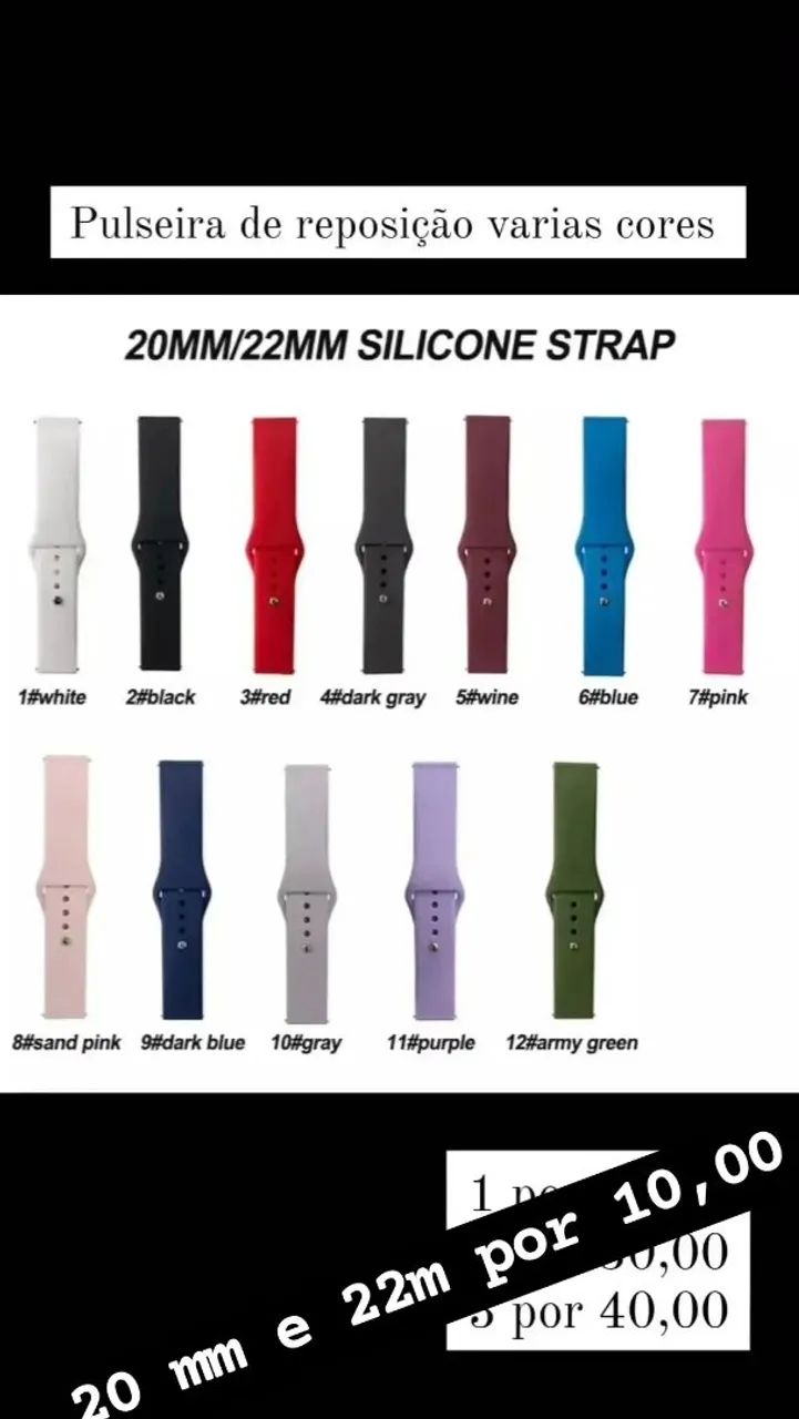 Pulseira para smartwatch vários modelos a partir de 6,00 reais  cada - Foto 3