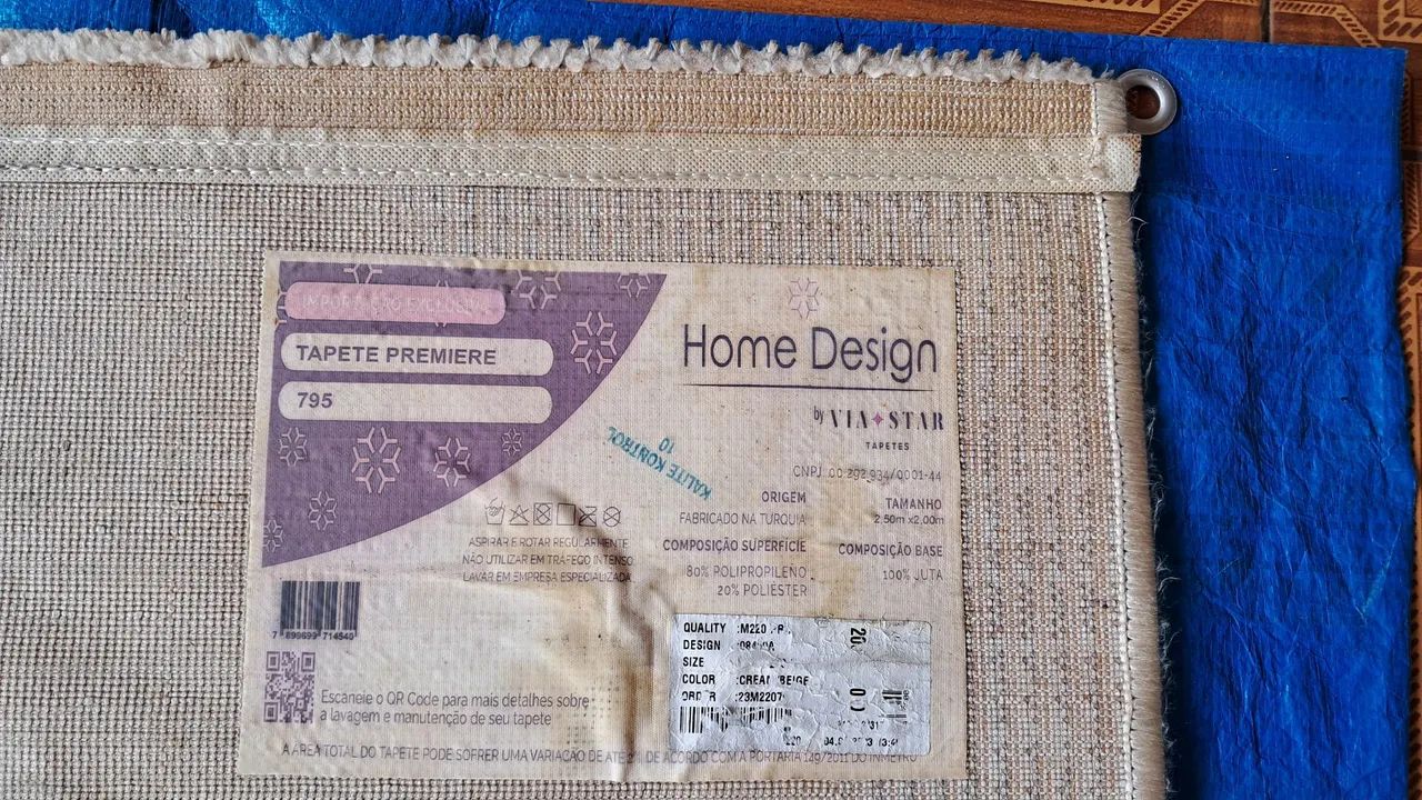 Tapete Triangular Bege e Cinza - Foto 3