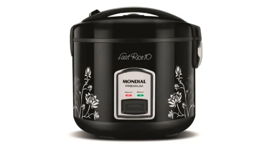 Panela Elétrica De Arroz 700w Pe-44 10 xícaras Preta Mondial 127v - Foto 3