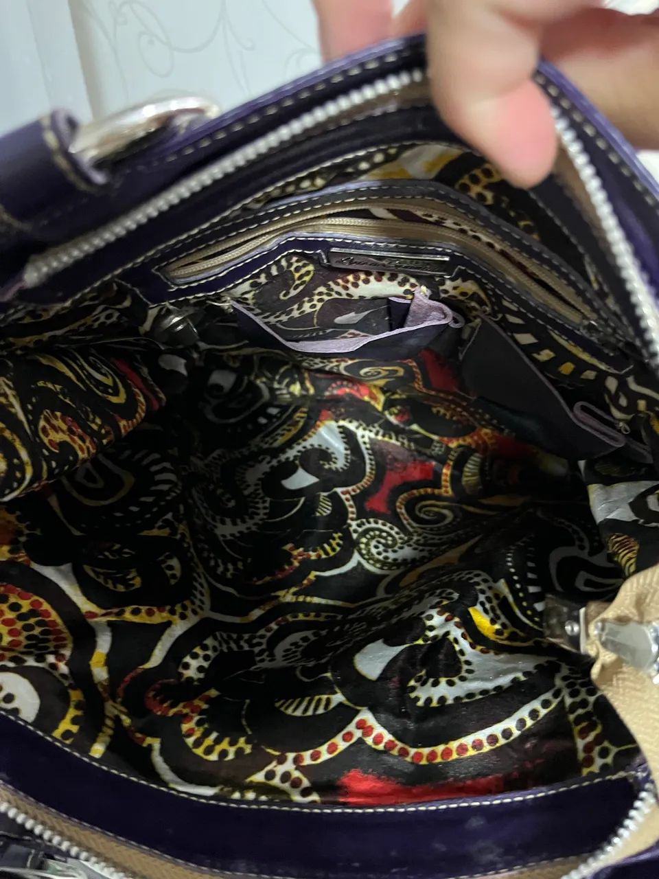 Bolsa de mão Luísa Spagnol roxa  - Foto 2