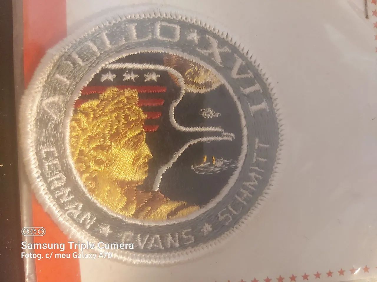 Patch Apollo XVII, 1972, última missão Apollo à lua! Original, antigo!  - Foto 3