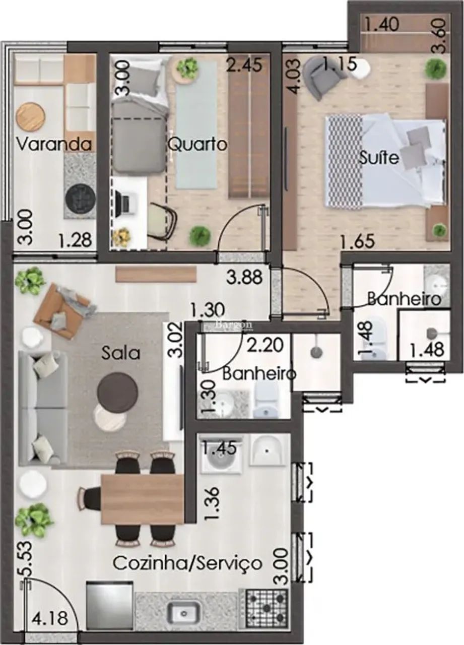 Apartamento 2 quartos a venda no Bairro Granbery em Juiz de Fora