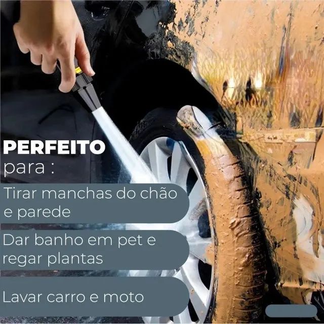 Bico Esguicho De Alta Pressão Para Torneira Mangueira Lavagem De Carros Moto Rega Jardim  - Foto 2