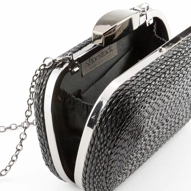 Bolsa Clutch Couro Trançado Shoestock Grafite - Foto 3