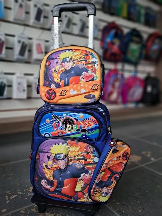 Kit Mochila de Rodinha Naruto - Oferta