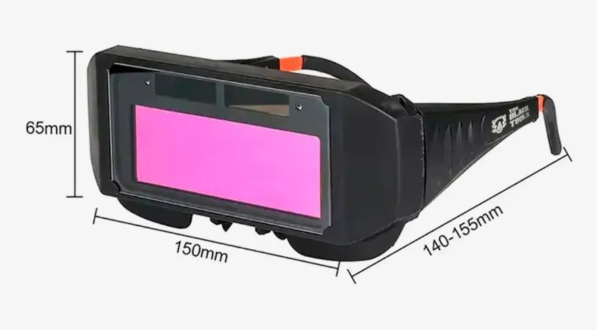 Óculos de Solda Para Soldador com Escurecimento Automático Cor Preto Liso Black Tools - Foto 3