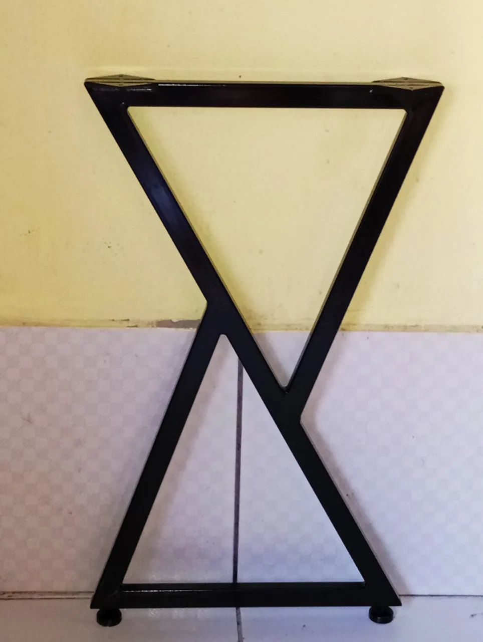 Pé mesa\suporte prateleira industrial K em aço
