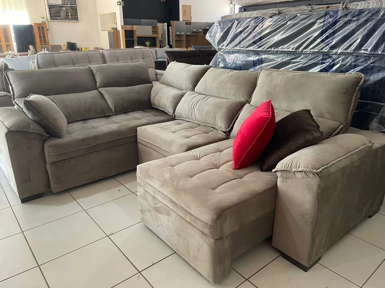 Sofa de canto molas ensacadas conforto e qualidade  - Foto 2