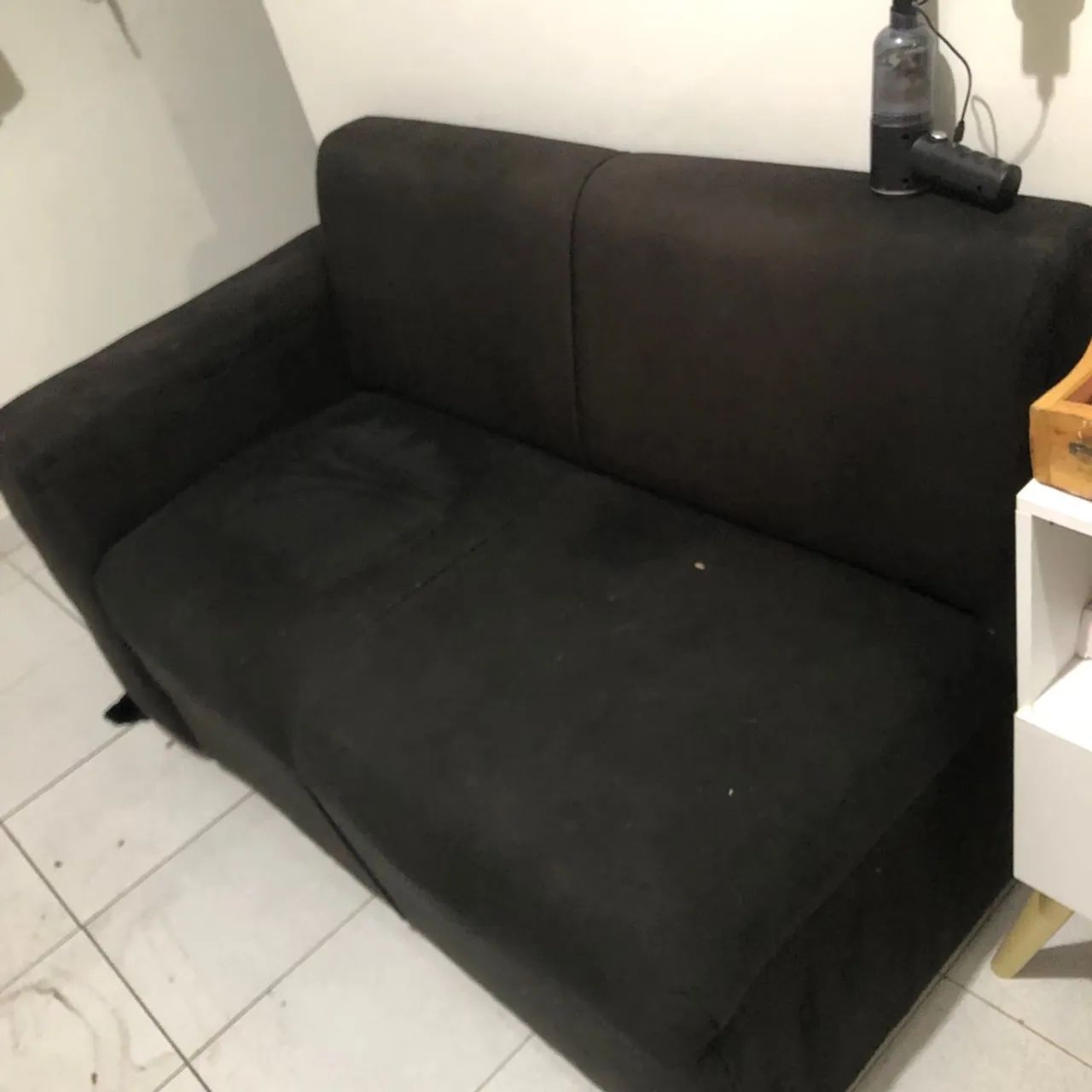 Sofá 2 lugar preto 