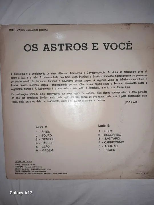 Disco de Vinil  Lp Os Astros - Você - Foto 2