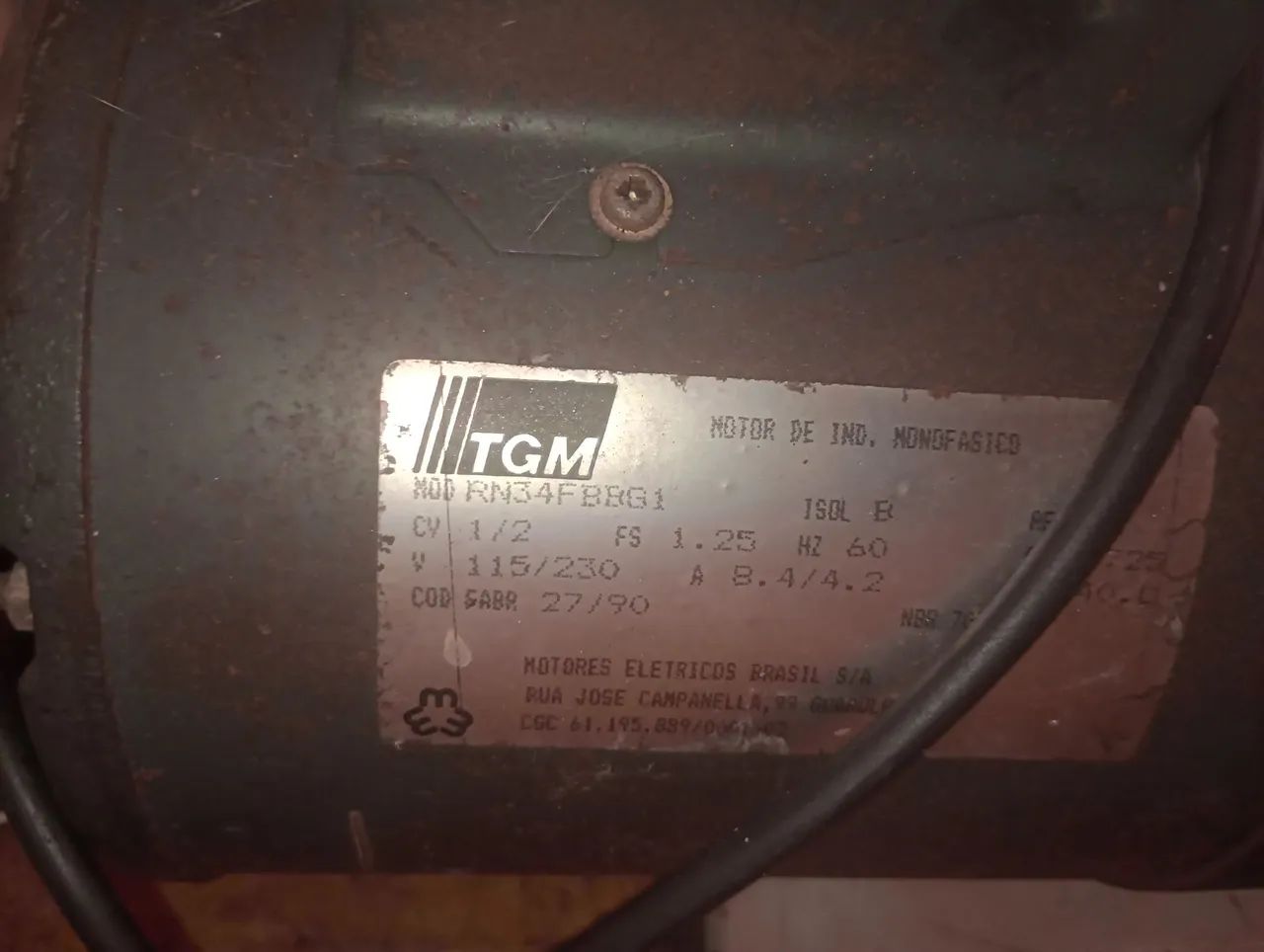 Motor Elétrico TGM 1/2 CV 115/230V