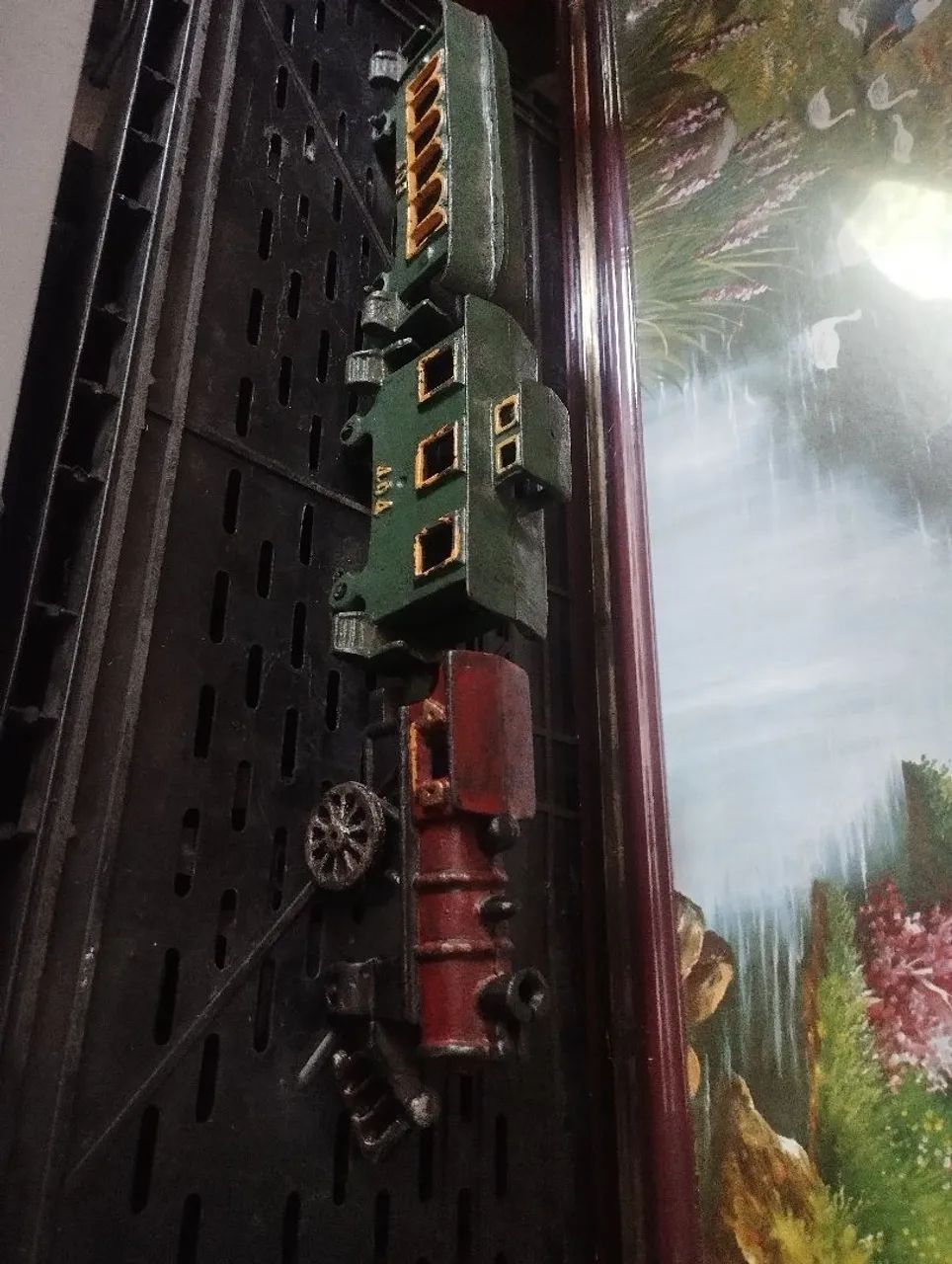 Trenzinho antigo Maria fumaça todo de ferro fundido. - Foto 5