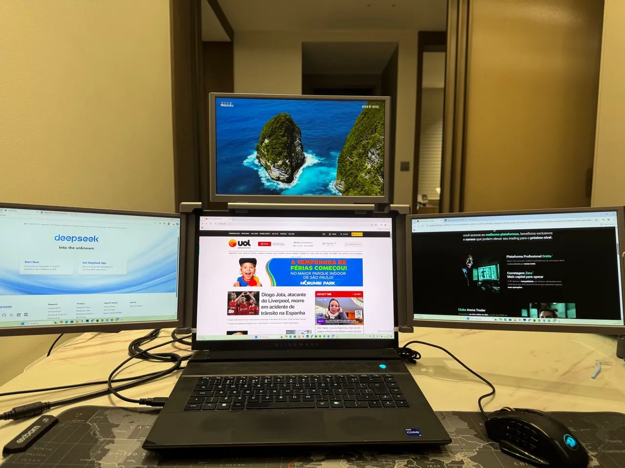 Monitor Portátil Fopo 2025 Quad Monitor Portátil 14''