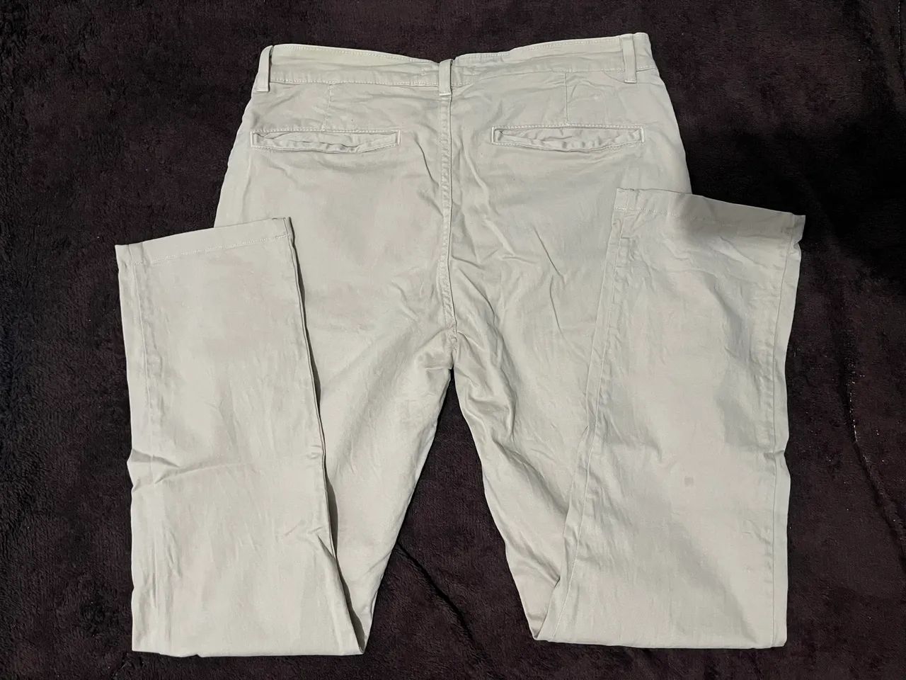 Calça slim bege masculina - Foto 2