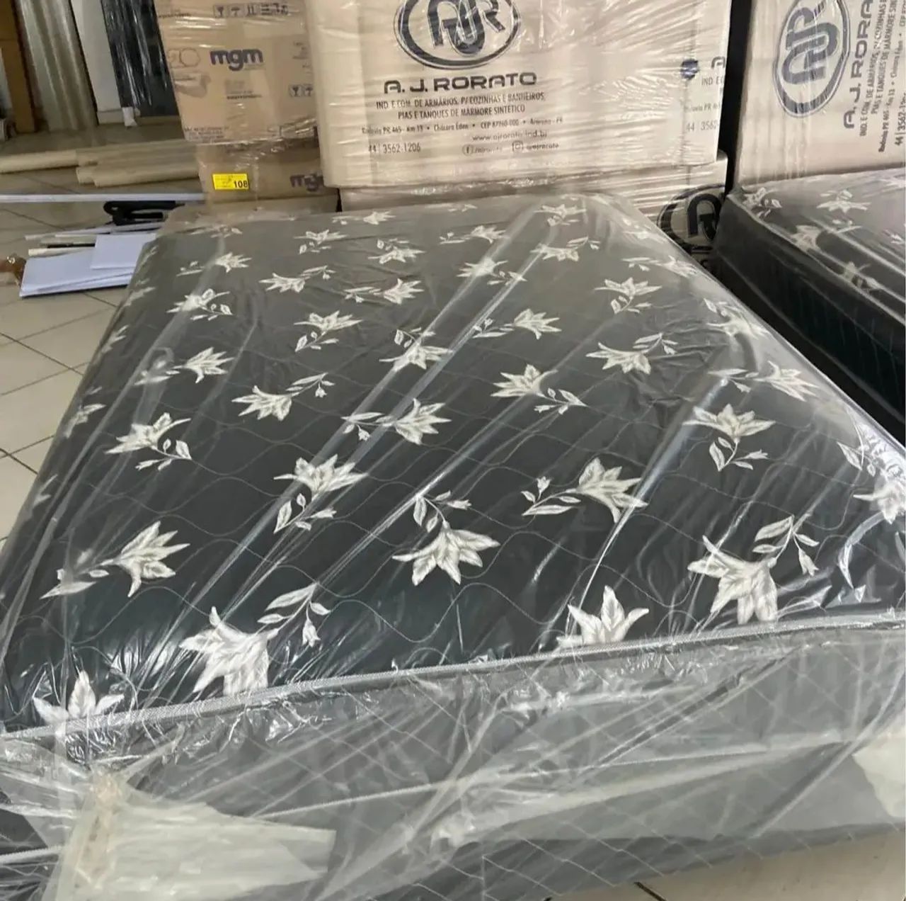 CAMA CASAL BOX CONJUGADA 20CM COM MOLAS ENSACADAS OU SEM FRETE GRÁTIS 