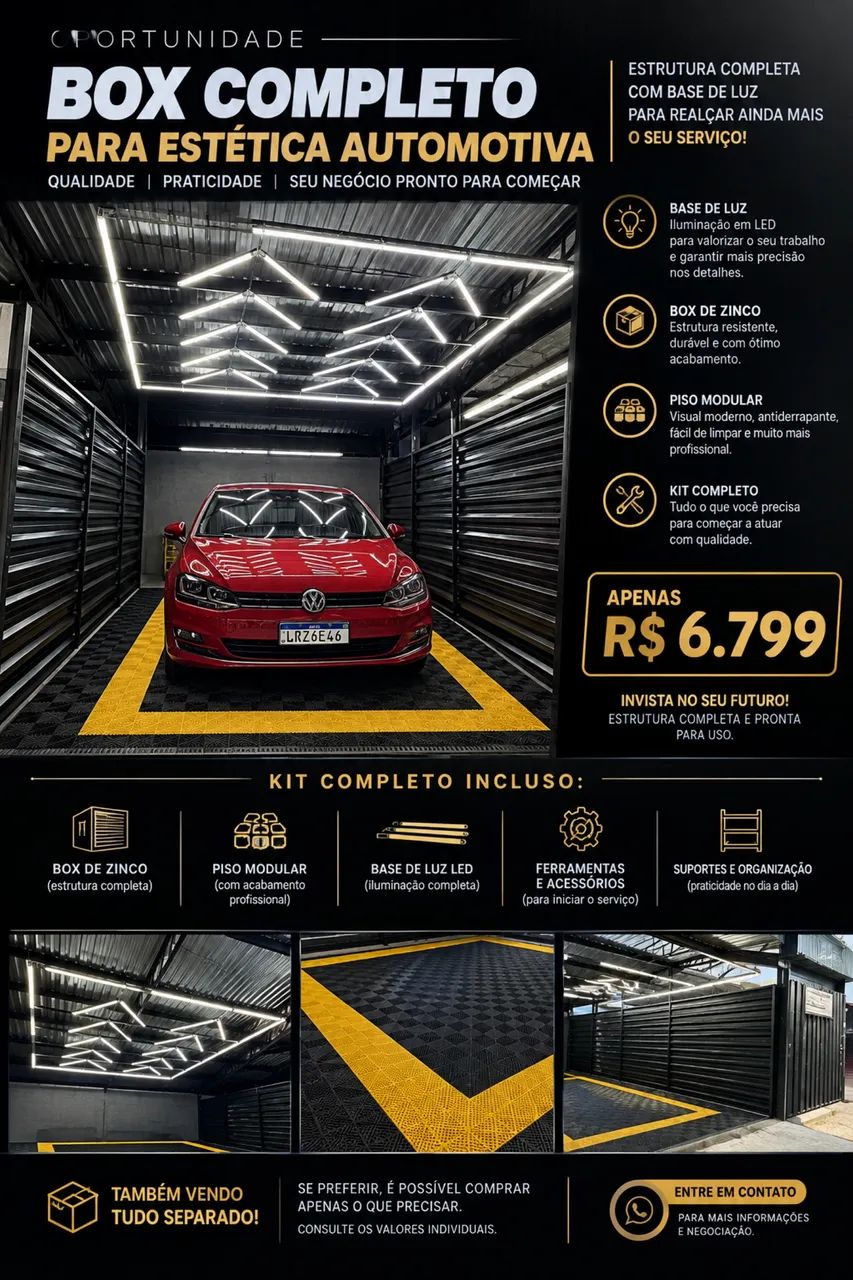 OPORTUNIDADE! VENDA-SE BOX DE ZINCO