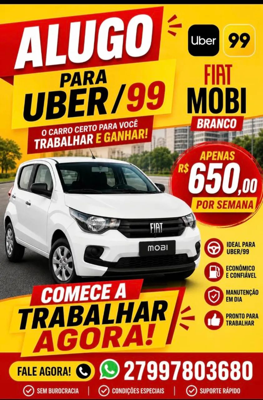 Aluguel p/ UBER / 99. R$650,00