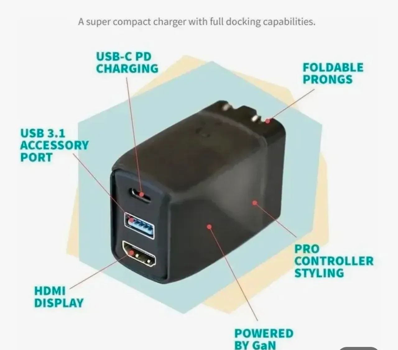 Dock portátil Nintendo Switch 1 e lite (Cabo usb-c incluído). - Foto 4
