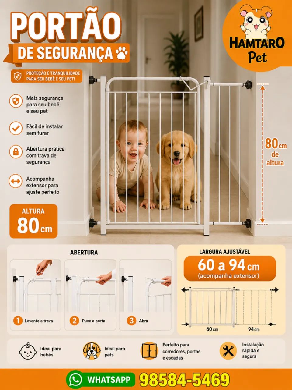 Portão com extensor , com abertura . fazemos entregas !
