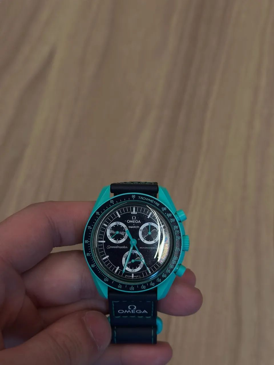 Swatch x Omega Relógio Bioceramic Moonswatch Mission On Earth Polar Lights