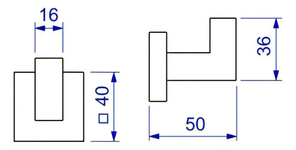 Cabide Deca Quadratta 2060 C83 Cromado  - Foto 5