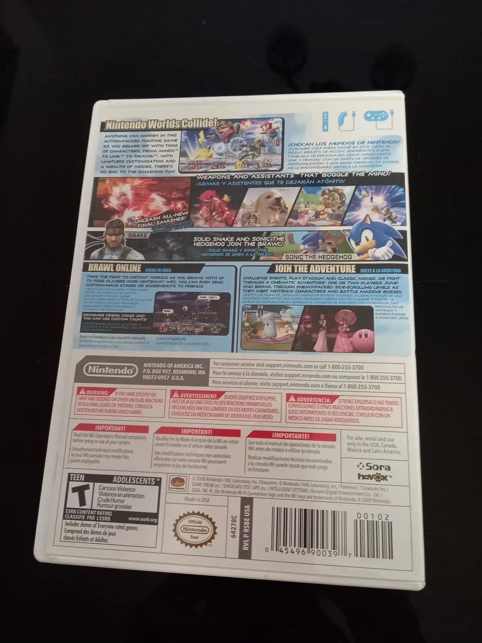 Jogo Wii Super Smash Bros Brawl - Foto 2