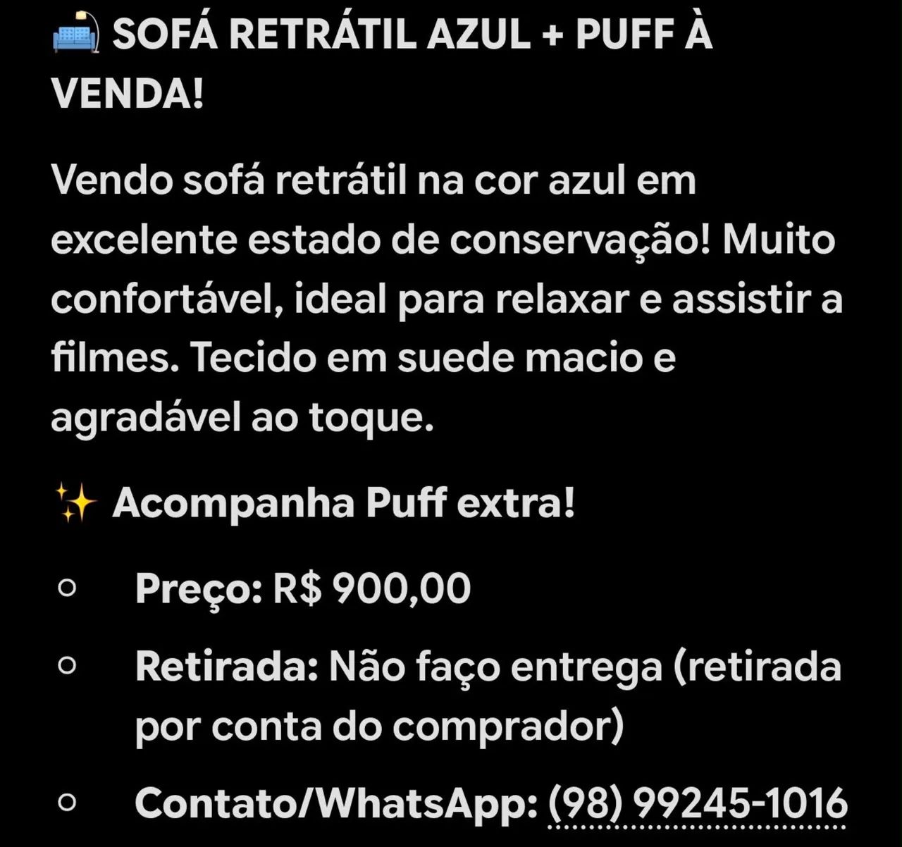 Vendo sofá retrátil 