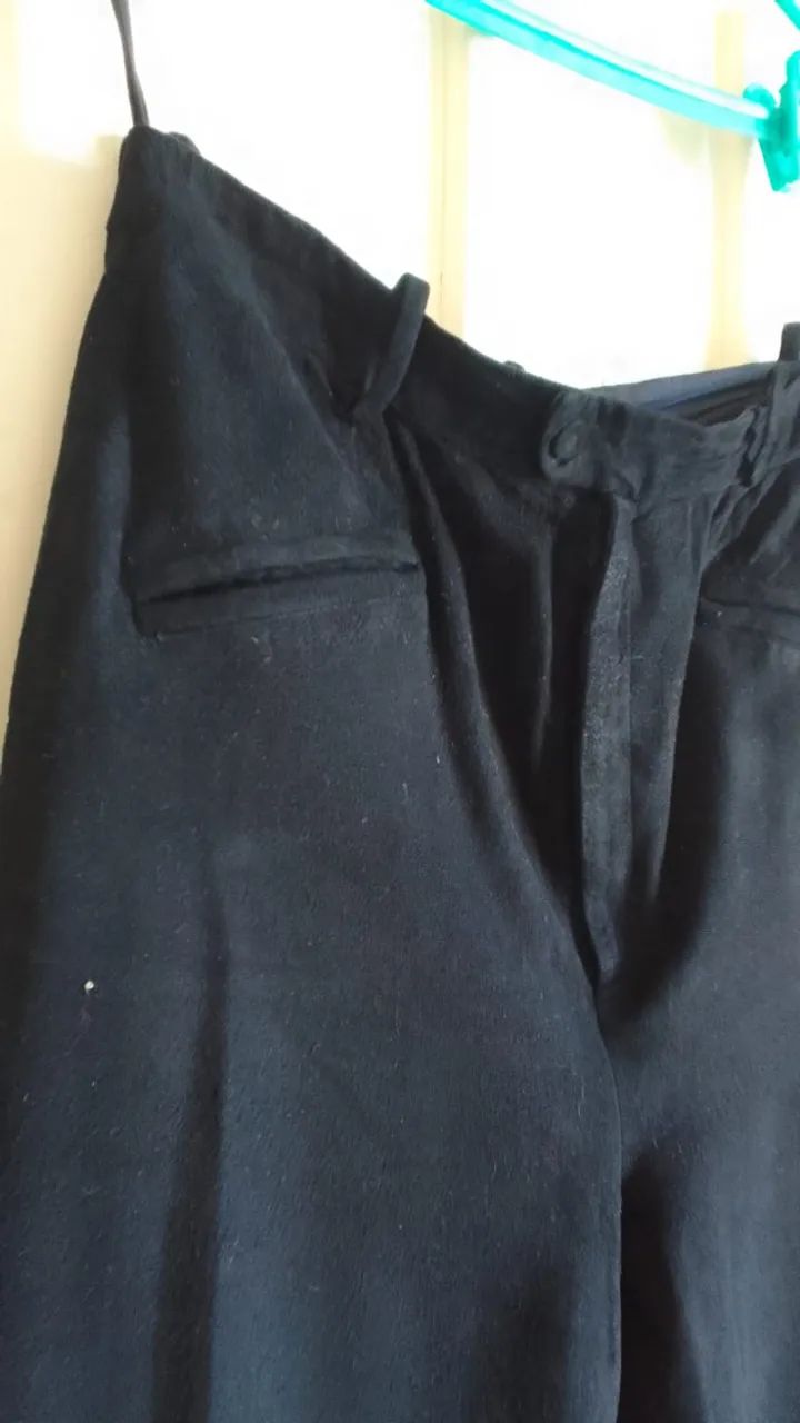 Calça de couro aveludado - Foto 4